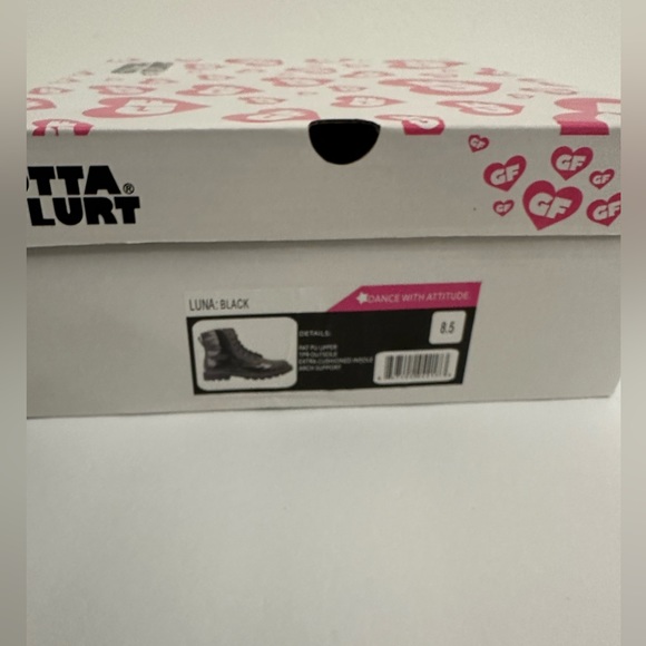 Gotta Flurt Luna Combat Black Boots Size 8.5 - Picture 3 of 12